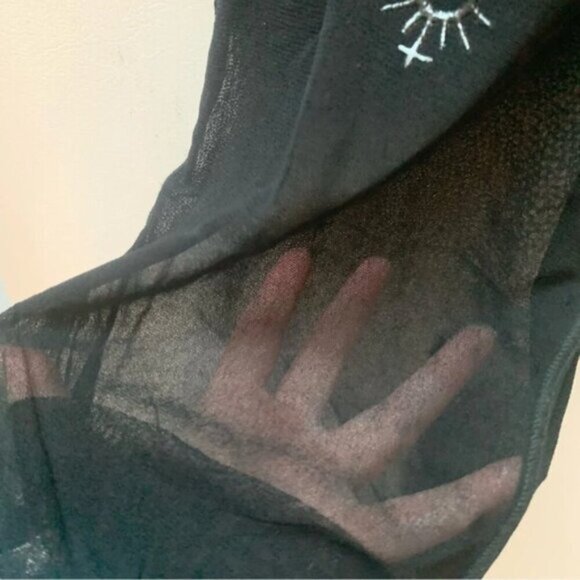 Jean Paul Gaultier Soleil Rare Vintage Black Mesh Tank Top XS - Picture 6 of 7